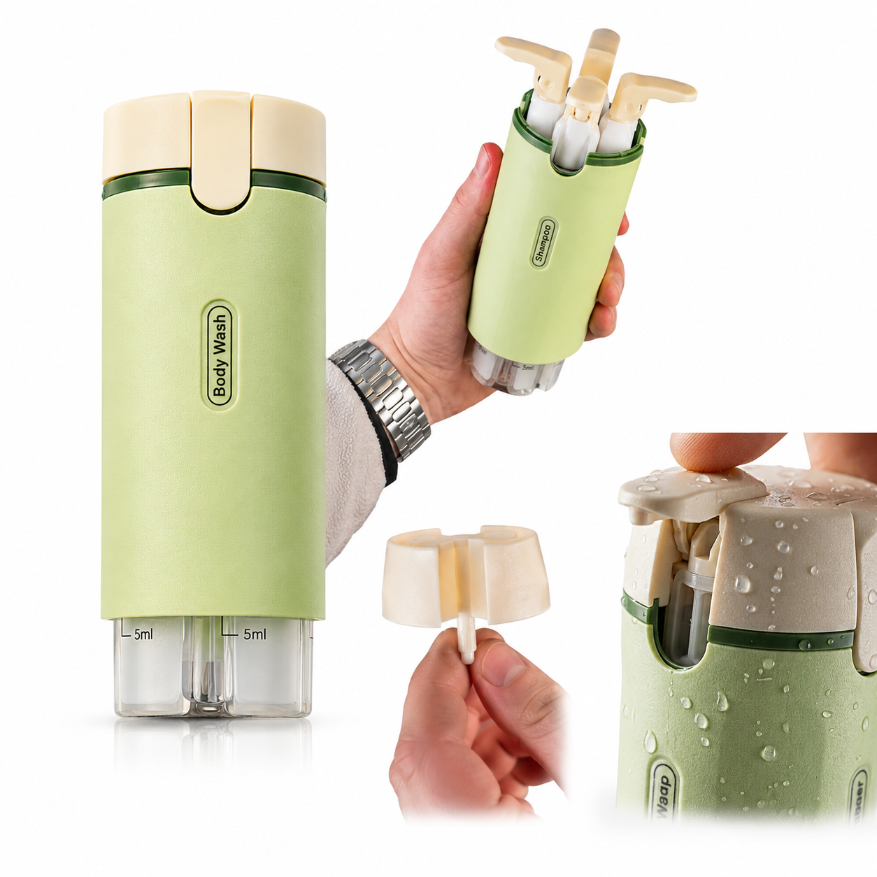 4-in-1 Leak-Proof Travel Dispenser